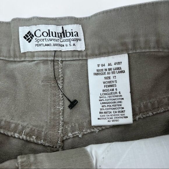 COLUMBIA Vintage 2000s High Rise Green Shorts 12 - Picture 2 of 9